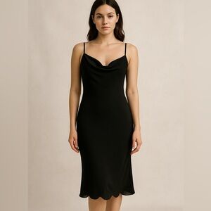 Vintage  JUMP drapey black dress 9/10